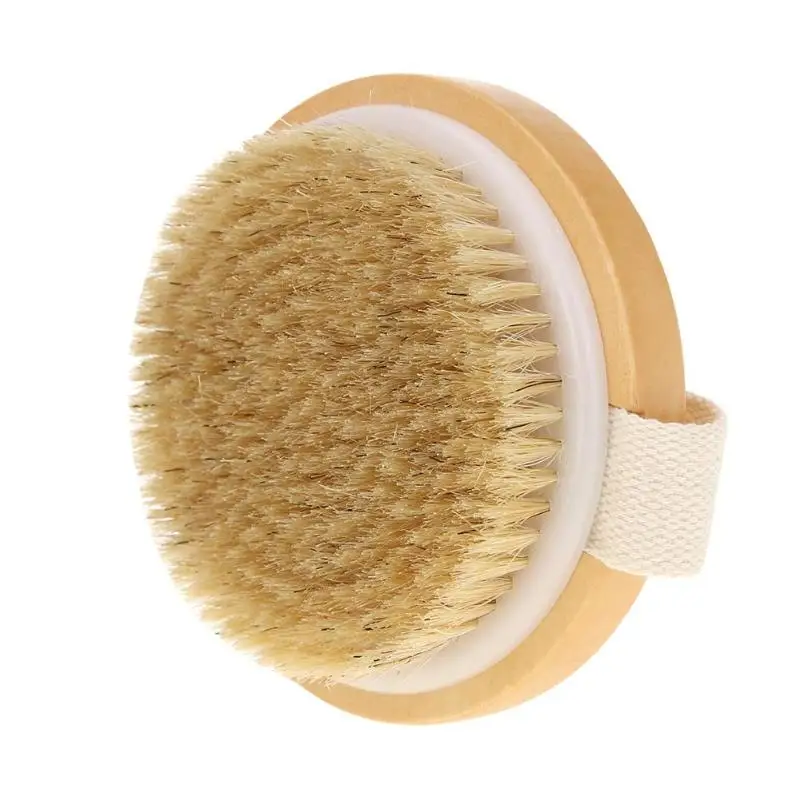 

2styles bath bomb No Handle Round Bath Bristle Brush Shower Massage Exfoliating Body Brushes Dry Skin Body Soft Natural Bristle