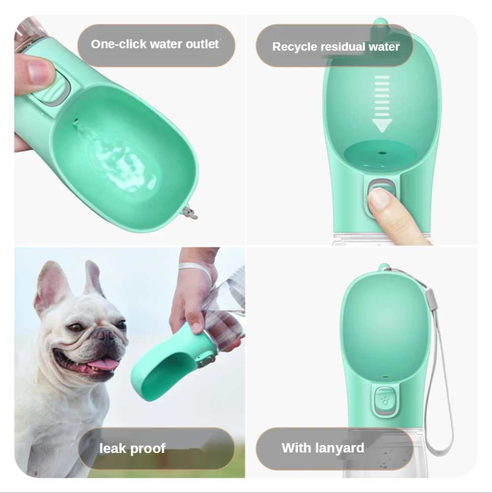 Title 10, Dog Water Bottle Portable Travel Pet Drinker Le...