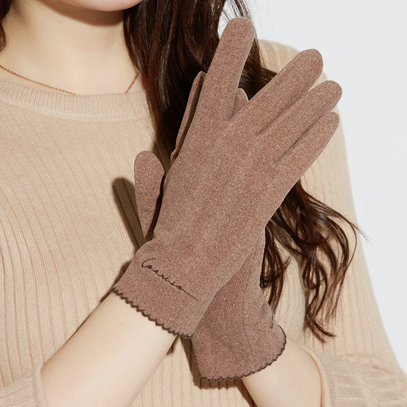 Перчатки осень зима женские наручные из искусственного кроличьего меха