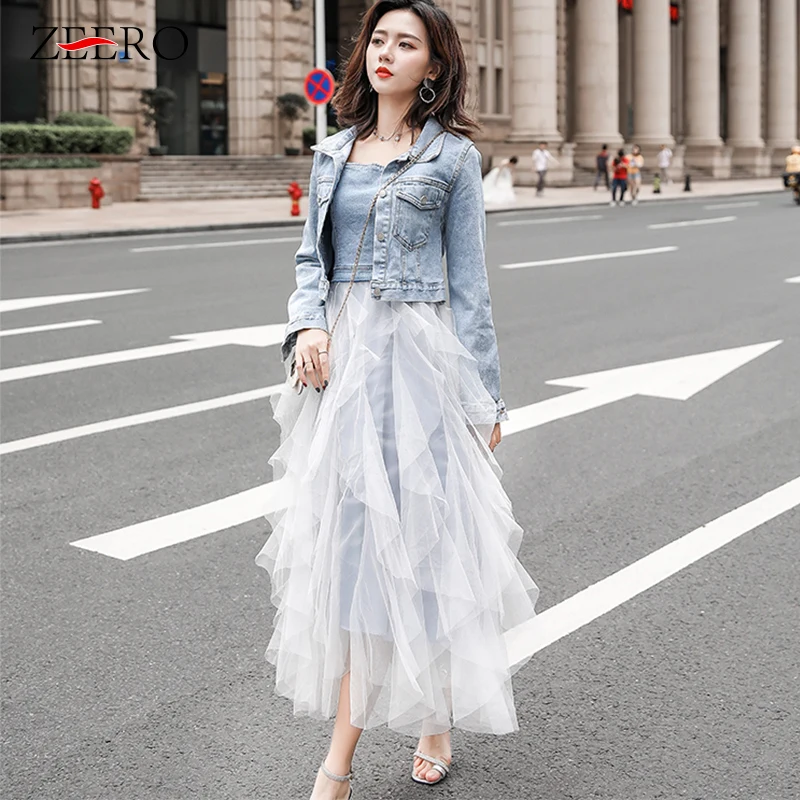 2021 Autumn Casual Denim Jacket Suit 2 