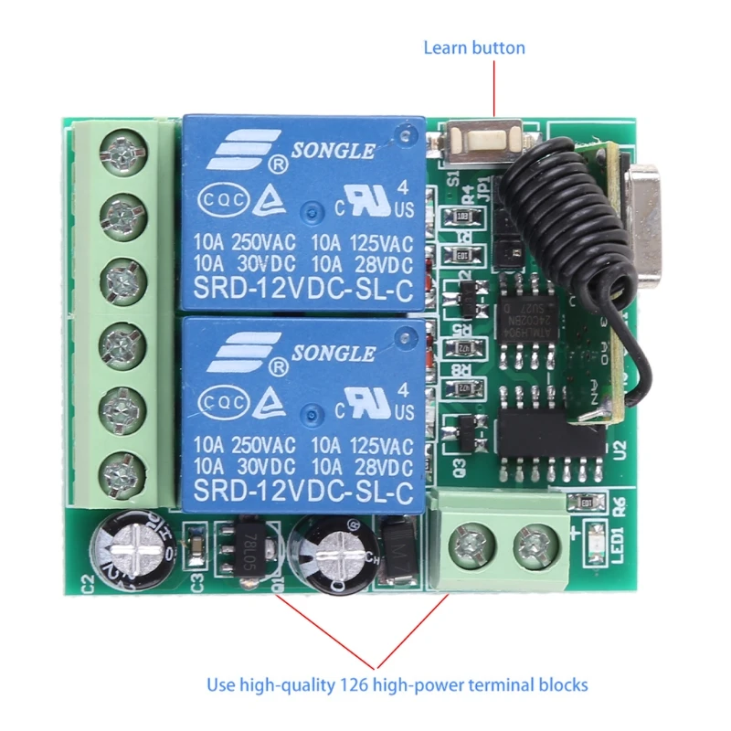 433 MHz DIY Drahtloser Schalter DC 12 V 1CH Mini-Relaismodul und RF-Sender-Fernbedienung für Garagenvorhang-Haushaltsgerät – zu niedrigen Preisen im Onlineshop kaufen 433 MHz DIY Drahtloser Schalter DC 12 V 1CH Mini-Relaismodul und RF-Sender-Fernbedienung für Garagenvorhang-Haushaltsgerät – zu niedrigen Preisen im Onlineshop kaufen