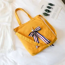 Оригинальная художественная универсальная Холщовая Сумка на одно плечо, Южная Корея, Большая вместительная холщовая сумка-мессенджер, школьная сумка Wom