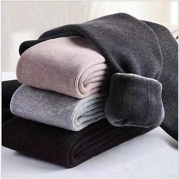 

2019 Winter Warm Leggings Women High Waist Stretch Pencil Pants Thicken Skinny Female Trousers plus velvet F130