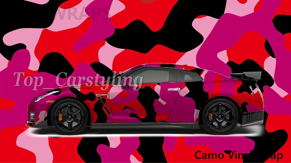 Розовый arctic snow camouflage виниловая пленка для автомобиля, самоклеящаяся пленка с выпуском воздуха, S 1,52x10 m/20 m/30 m