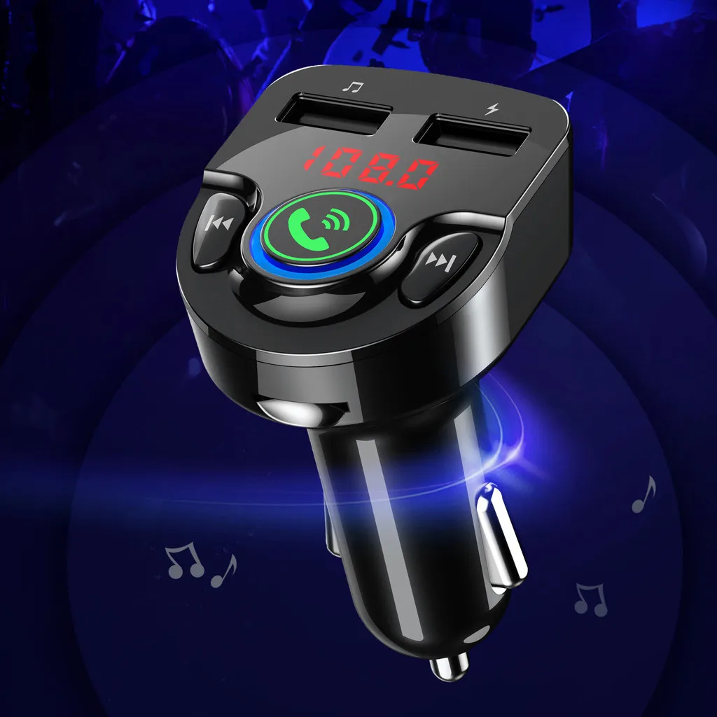 Автомобильный комплект с громкой связью, беспроводной Bluetooth, fm-передатчик, ЖК MP3-плеер, двойное USB Автомобильное зарядное устройство, 3.1A, Hands Free, автомобильный электронный