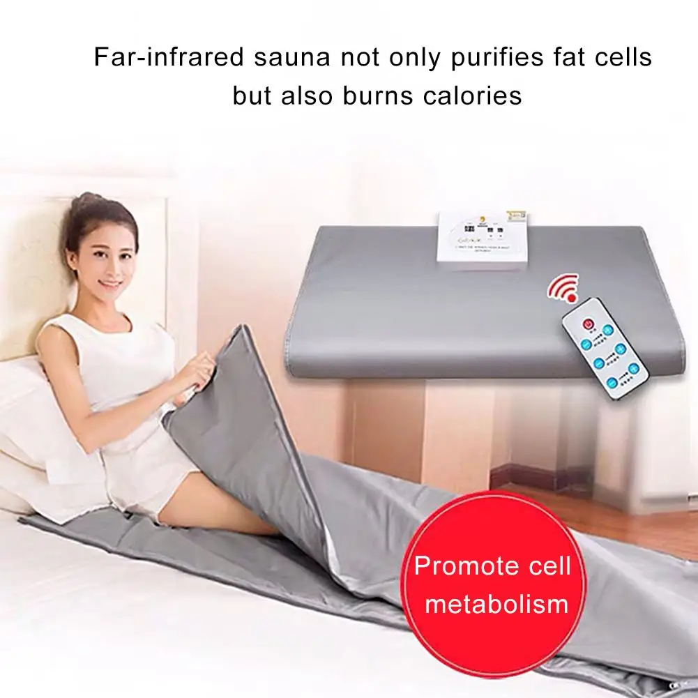

Fir Sauna Far Infrared Thermal Body Slimming Sauna Blanket Heating Therapy SPA Weight Loss Body Fitness Machine US/EU Plug