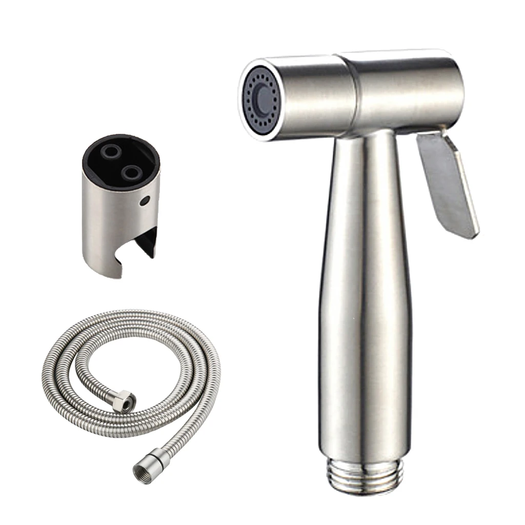 Stainless Steel Toilet Sprayer Set-Handheld Bidet Sprayer Kit-Bathroom Hand Shower for Muslim Self Cleaning-Premium