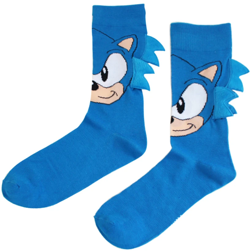 

Anime Game Sonic The Hedgehog General Socks Sonic Men's Knee-High Stitching Pattern Antiskid Invisible Casual Socks Adult Gift
