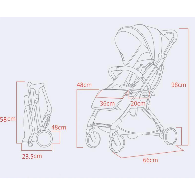  Baby Stroller Lightweight Portable Travel System Can Be On Yhe Airplane Prams For baby newborn Cart