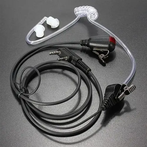PTT Mic Earpiece Walkie Talkie Headset for Kenwoods TK3107 Bao feng UV-5R BF-888S GT-3TP GT-3 Portable Radio Walkie Talkie - Цвет: Черный