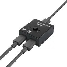 

Amazon Aluminum Bi-Directional HDMI-Switch 2.0 Version Splitter 2 Input 1 Output Switcher 4K 3D 1080P for Xbox PS4 Roku HDTV