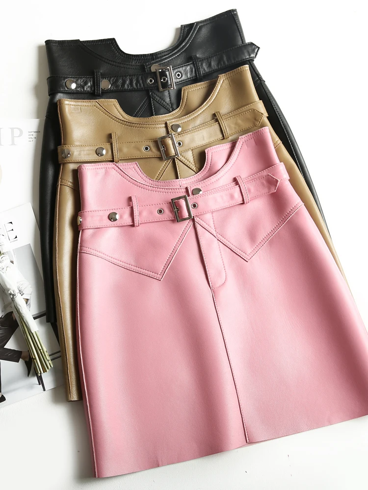 2019 Limited Nieuwe Maxi Rok Faldas Mujer Saia Longa Vrouw Mini Rok Leer Schapenvacht A-lijn Riem Gesp Hoge Taille Tas butt 2019 Limited Nieuwe Maxi Rok Faldas Mujer Saia Longa Vrouw Mini Rok Leer Schapenvacht A-lijn Riem Gesp Hoge Taille Tas butt