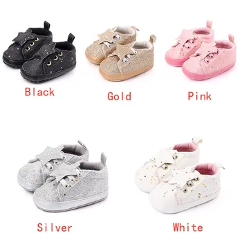 

0-18 M Baby Boys Girls Toddler Shoes Infant Fashion Shoes Newborn Soft Bottom Shoes First Walk Sneakers Sequins Shoes