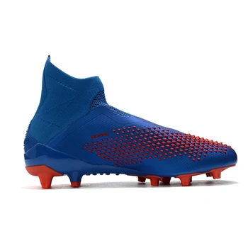 

Mens MLLZF Best Quality Predator Mutator 20+ AG Football Boots High Ankle Slip-On Soccer Shoes Cleats