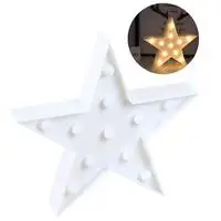 White Star Милый 3D светодиодный ночной Светильник Луна Форма настольные лампы, декоративные лампы Спальня Настольный неоновая лампа романтический рождественский подарок для девочки; дети - Испускаемый цвет: White Star