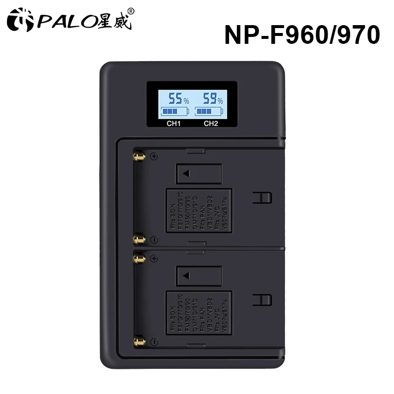 

PALO NP-F960 NP-F970 NPF960 NPF970 LCD battery charger for SONY F930 F950 F770 F570 CCD-RV100 NP-F550 NP-F770 NP-F750 F960 F970