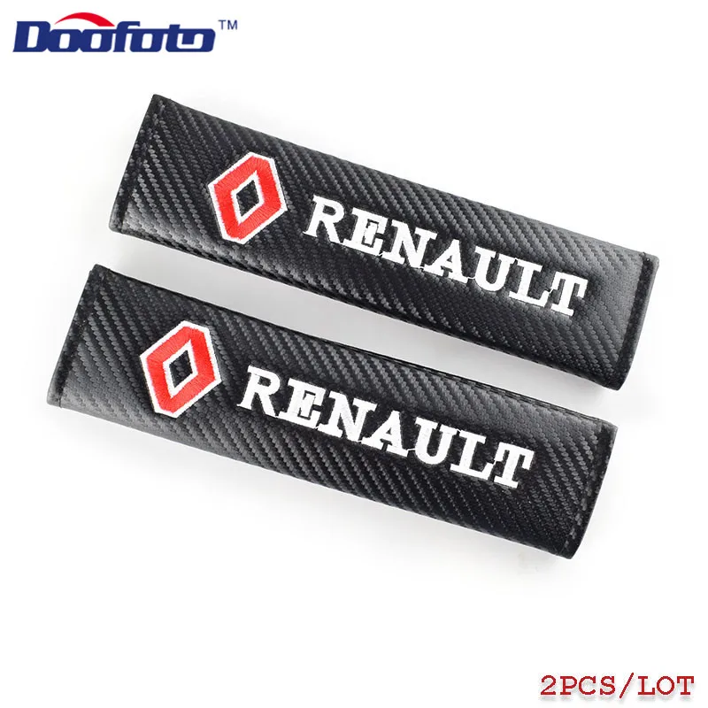 For Renault Doofoto 2x Накладка для ремня безопасности автомобиля для Renault Opel Dacia Lada Vauxhall Daewoo Abarth аксессуары стильный плечевой защитный чехол - Название цвета: For Renault