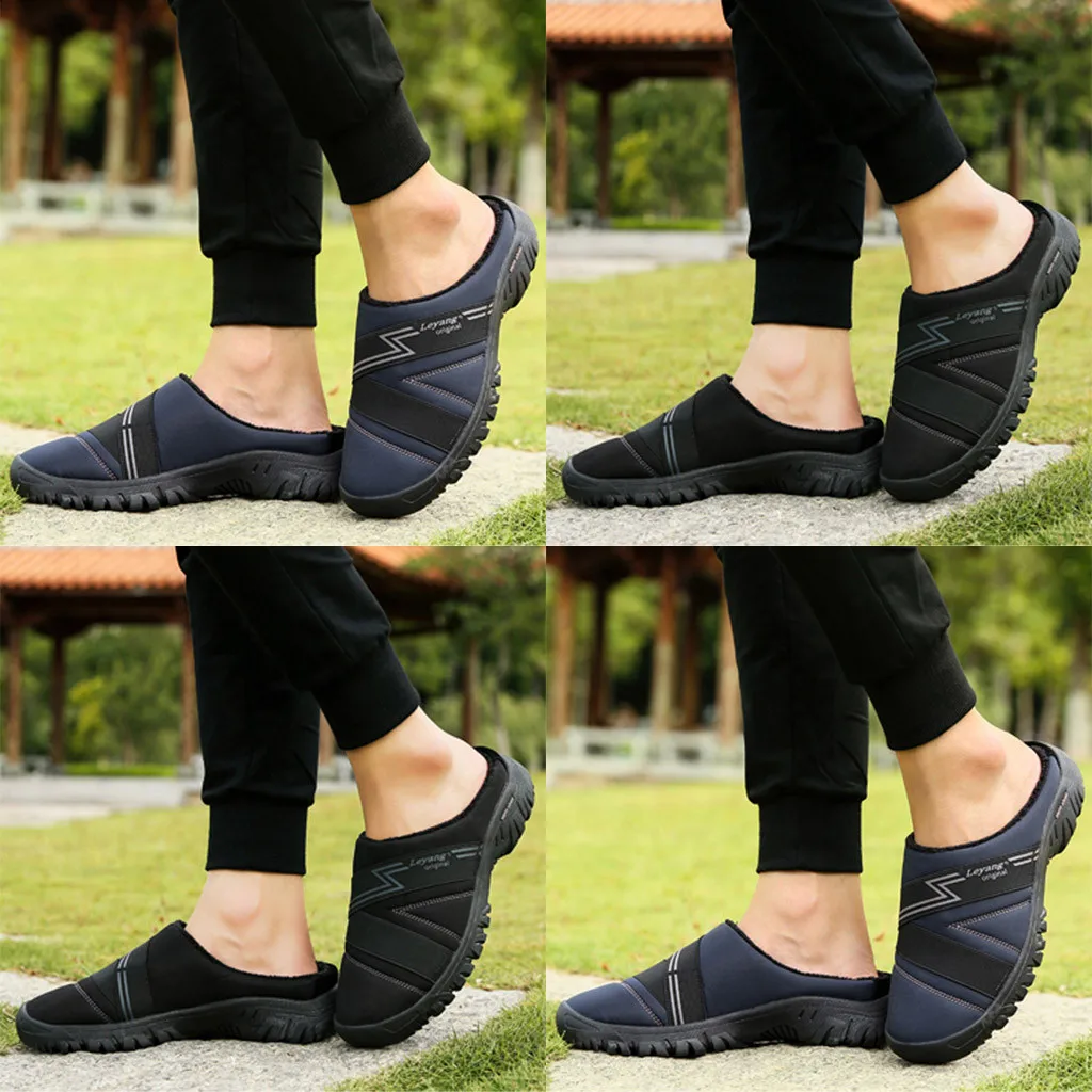 Домашняя обувь; мужские домашние тапочки; пара; большие размеры; повседневная домашняя обувь; бархатная теплая обувь; удобные хлопковые тапочки; Chinelo