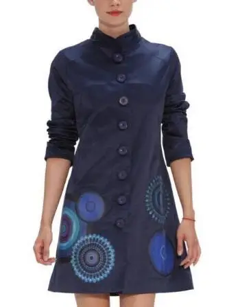 3 DESIGUAL Damen Mantel Jacke цветы дамы пальто куртка разнообразие - Цвет: 3