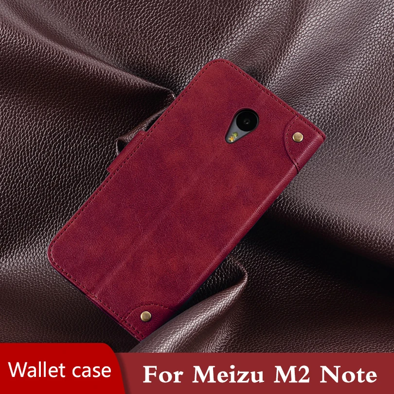 Чехол книжка для телефона Meizu M2 Note откидной кожаный чехол магнитный