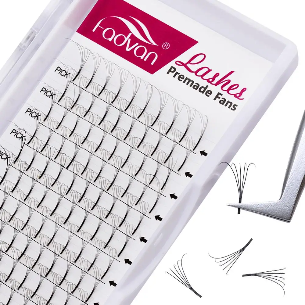

1 Case Premade Volume Fans Individual Eyelashes Bundles Volume Eyelash Extensions Long Stem 3D 5D Fans Faux Strip Eyelashes