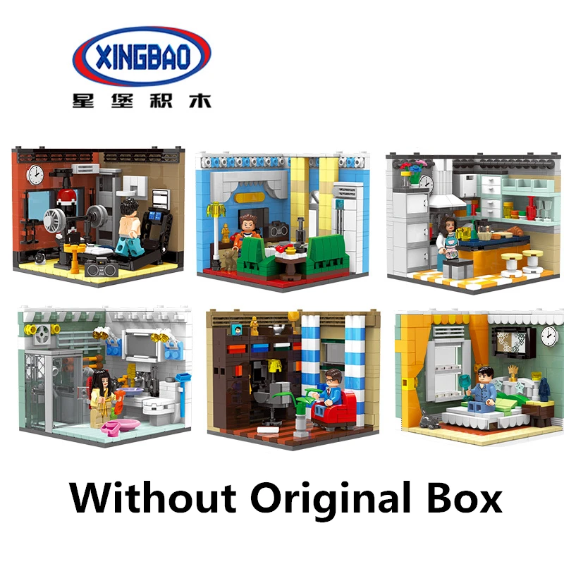 XB01401 NO box Набор, распродажа, XINGBAO, 01401, сделай сам, кухня, гостиная, кабинет, спальня, тренажерный зал, ванная комната, строительные блоки, кирпичи, игрушки для детей, куклы, подарки - Цвет: XB01401 NO box