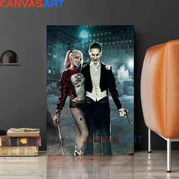 

DC Movie Birds of Prey Poster Harley Quinn and The Joker Canvas Painting Room Decoration Wall Art for Living Room Home Decor