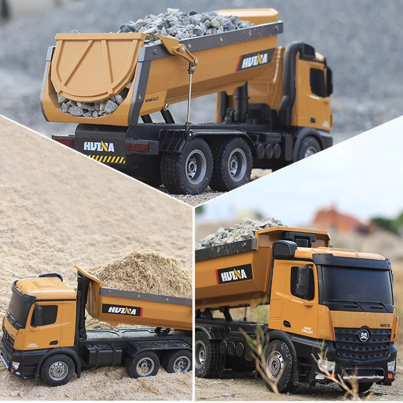 HUINA 573 1/14 10CH Сплав RC Самосвал Инженерное строительство автомобиля транспортное средство с дистанционным управлением игрушка Дистанционное управление грузовик подарок для детей