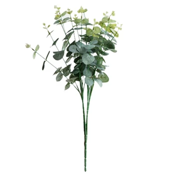 

16 Heads Eucalyptus Bouquet Branches Silk Artificial Leaves Flower Decorations