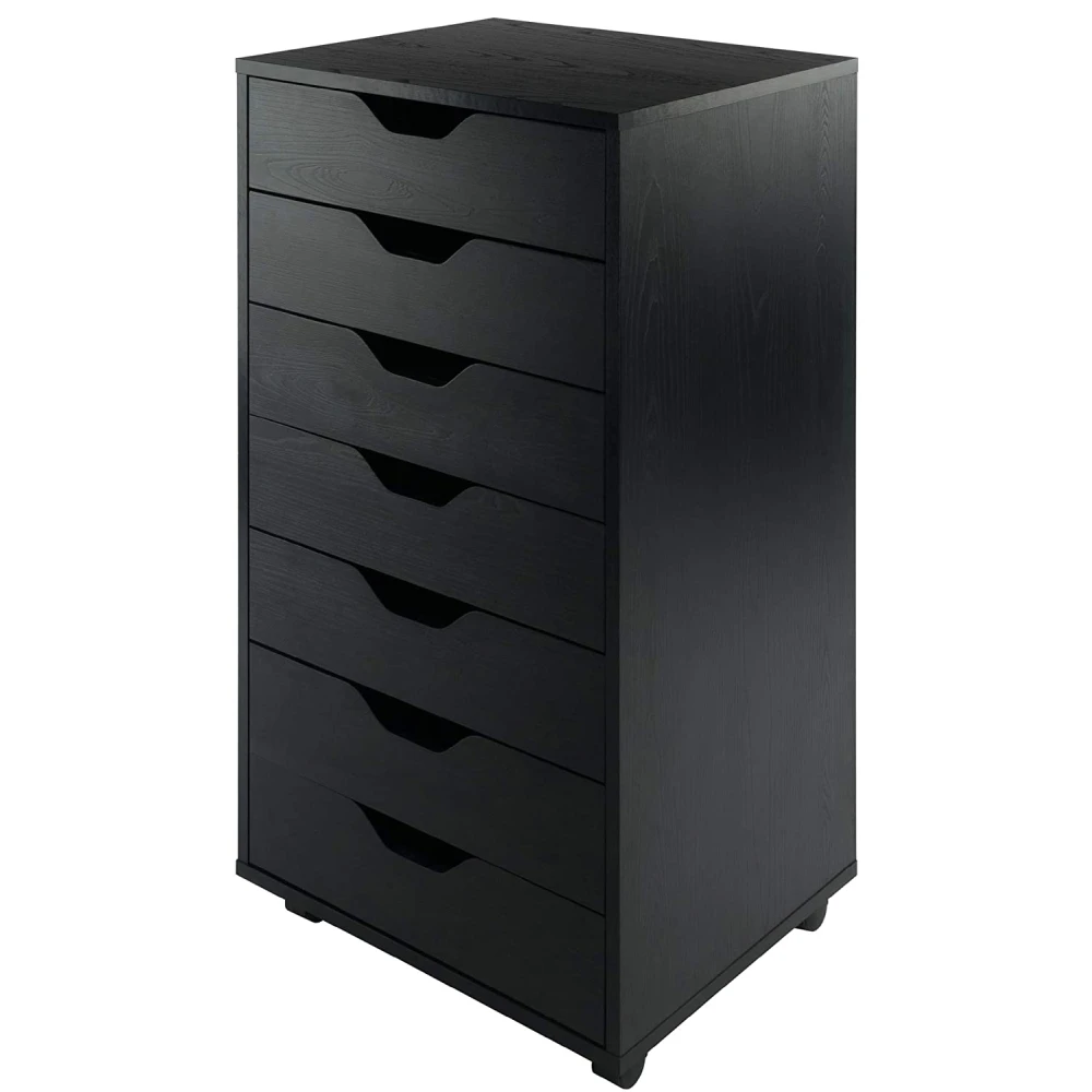 US Warehouse 7 Drawer Wood Filing Cabinet Mobile Storage Cabinet for font b Closet b