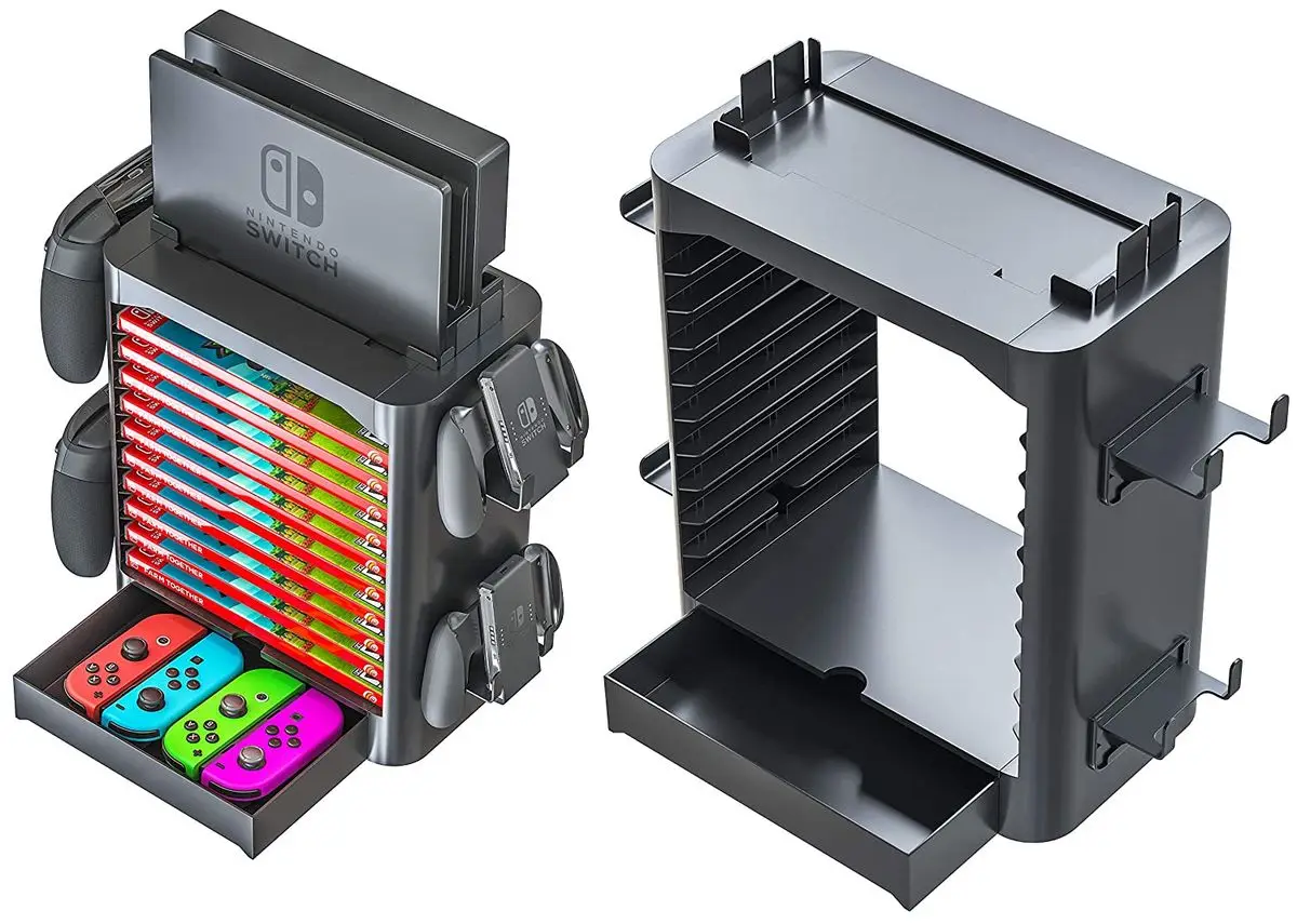 Nintend Interruptor Acessórios do Jogo Suporte de Armazenamento 10 Jogos Suporte a Disco Console Controlador Titular Organizador para Nintendo Switch - Image 5