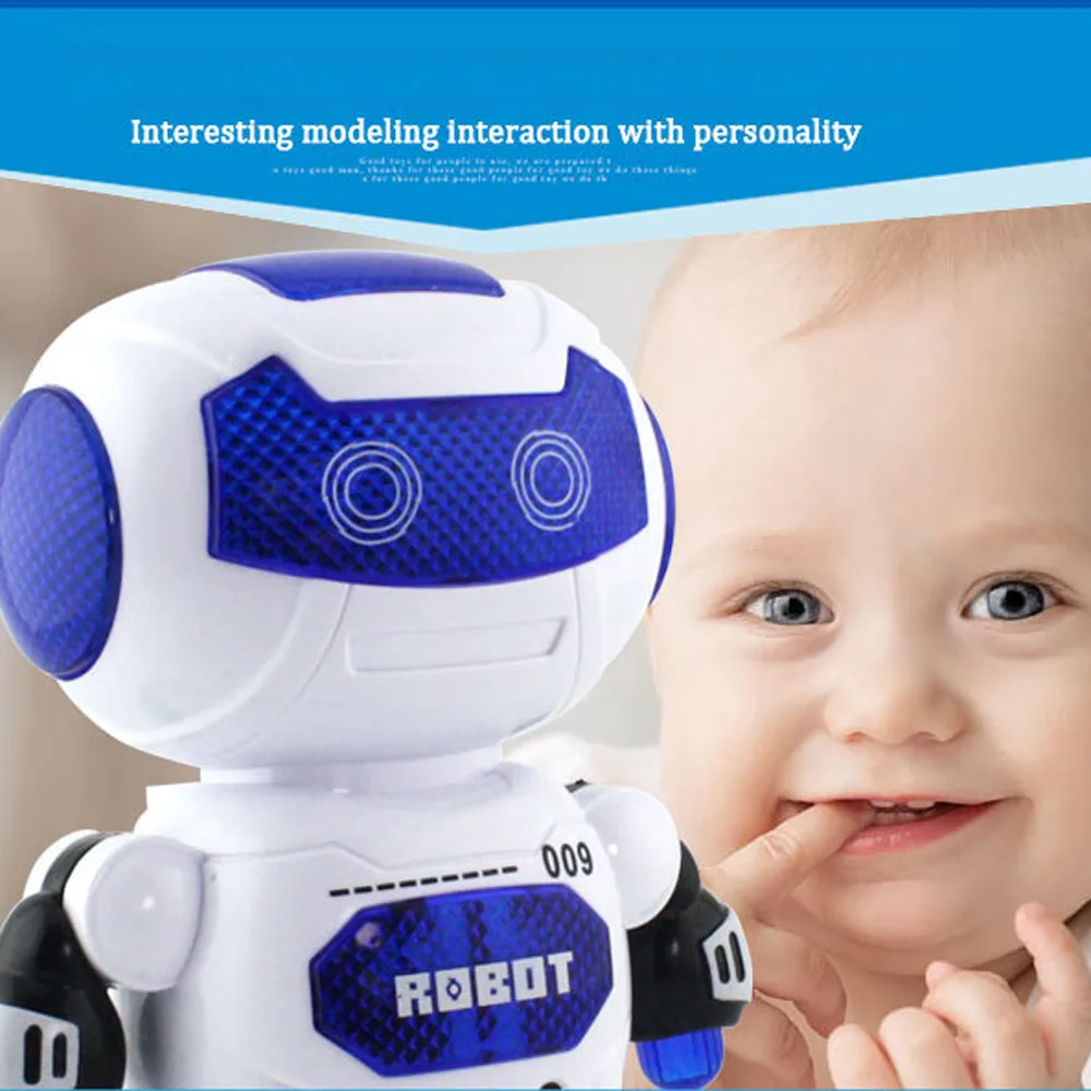 Electronic Dancing Robot With Musical& Lighting Robot Fun Learning Toys For Kid RC Robot Interactive Lighting Dancing Toys Gift