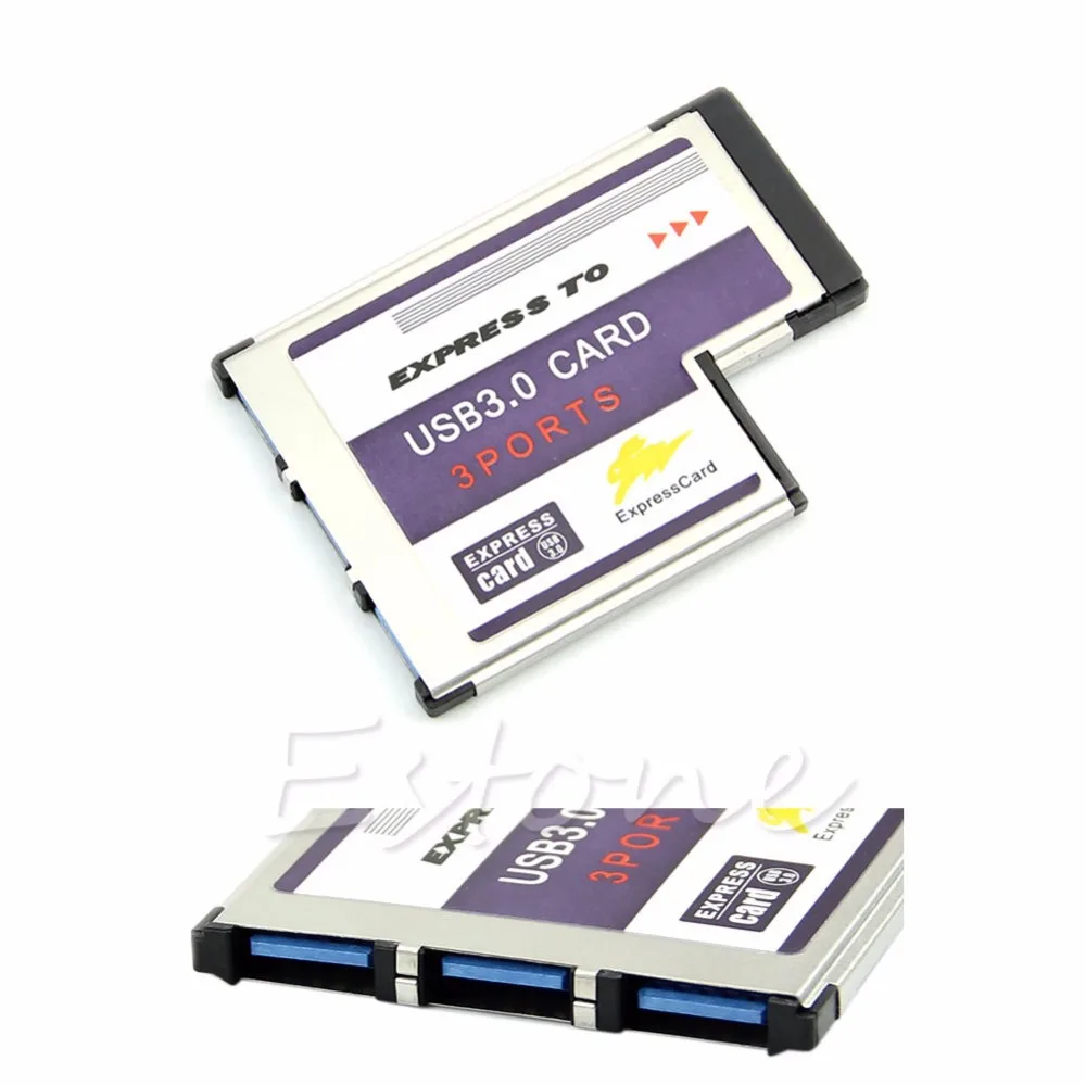 

54mm Express Card 3 Port USB 3.0 Adapter Expresscard for Laptop FL1100 Chip