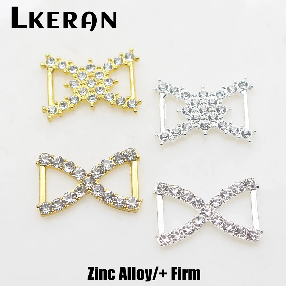 LKERAN 10Pcs 25MM H 모양 라인 석 합금 버클 공예 Diy 리본 크리..
