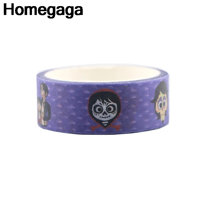 Homegaga Pixar Miguel Skull самоклеющаяся декоративная лента канцелярские наклейки Скрапбукинг крафт бумага пастеры DIY маскирующий рассекреченный D2346