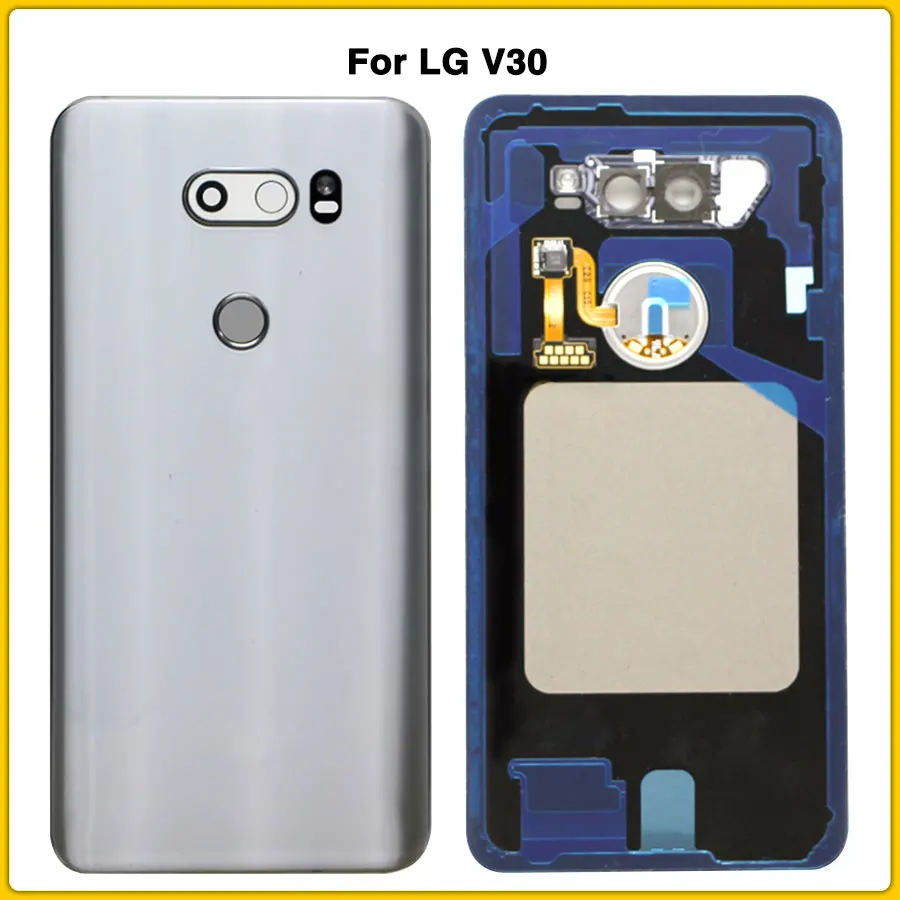 Чехол lg v30 с полным корпусом для lg V30, крышка батареи, задняя крышка с отпечатком пальца и стеклом для объектива камеры