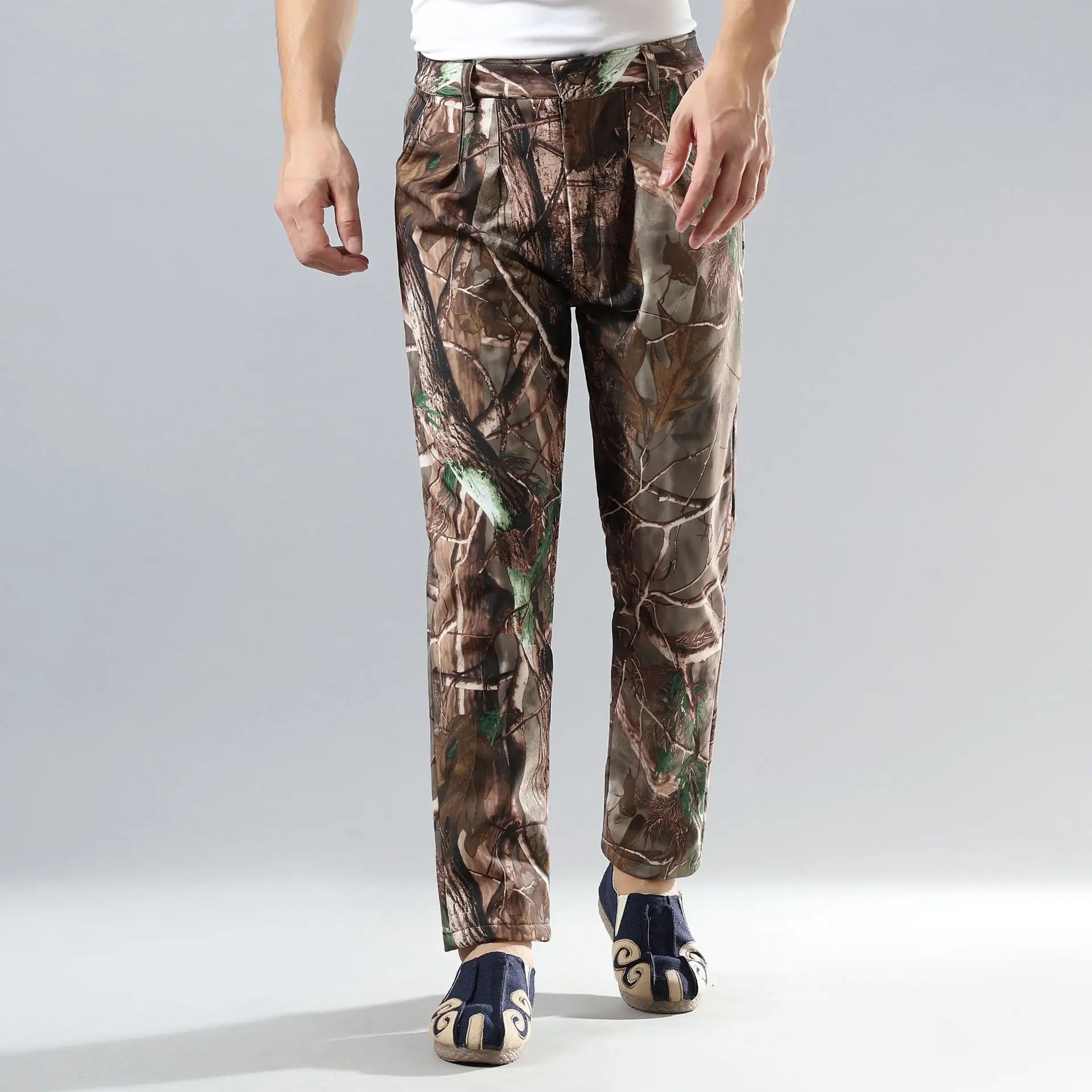 Ma fan bu yi 18 Autumn And Winter New Products Chinese-style Ethnic-Style Men's Casual Camouflage Pants Straight-leg Pants plus