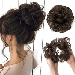 Voluminous Curly Hair Bun Extension - 1pc (Dark Brown)