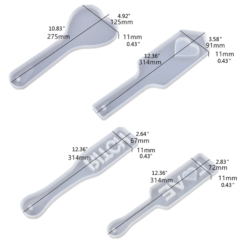 Handmade Paddles Resin Casting Mold Slap Paddles Silicone Pad Resin Mold Service Plate Pat Tray Resin Mold Art Crafts