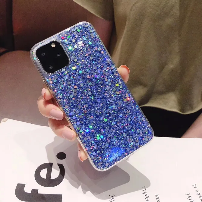 Для iPhone 11 Pro XS Max XR X 8 7 6 6S Plus 5 5S SE чехол Блестящий Мягкий ТПУ чехол