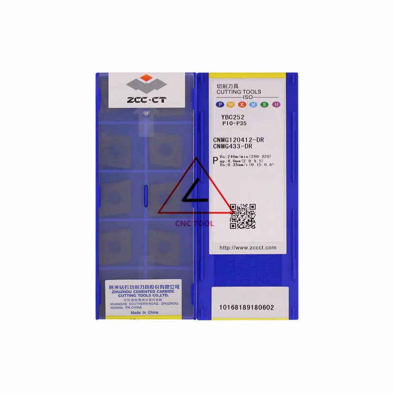 

CNMG120412-DR YBC252 10pcs Original CHINA ZCCCT Turning Inserts