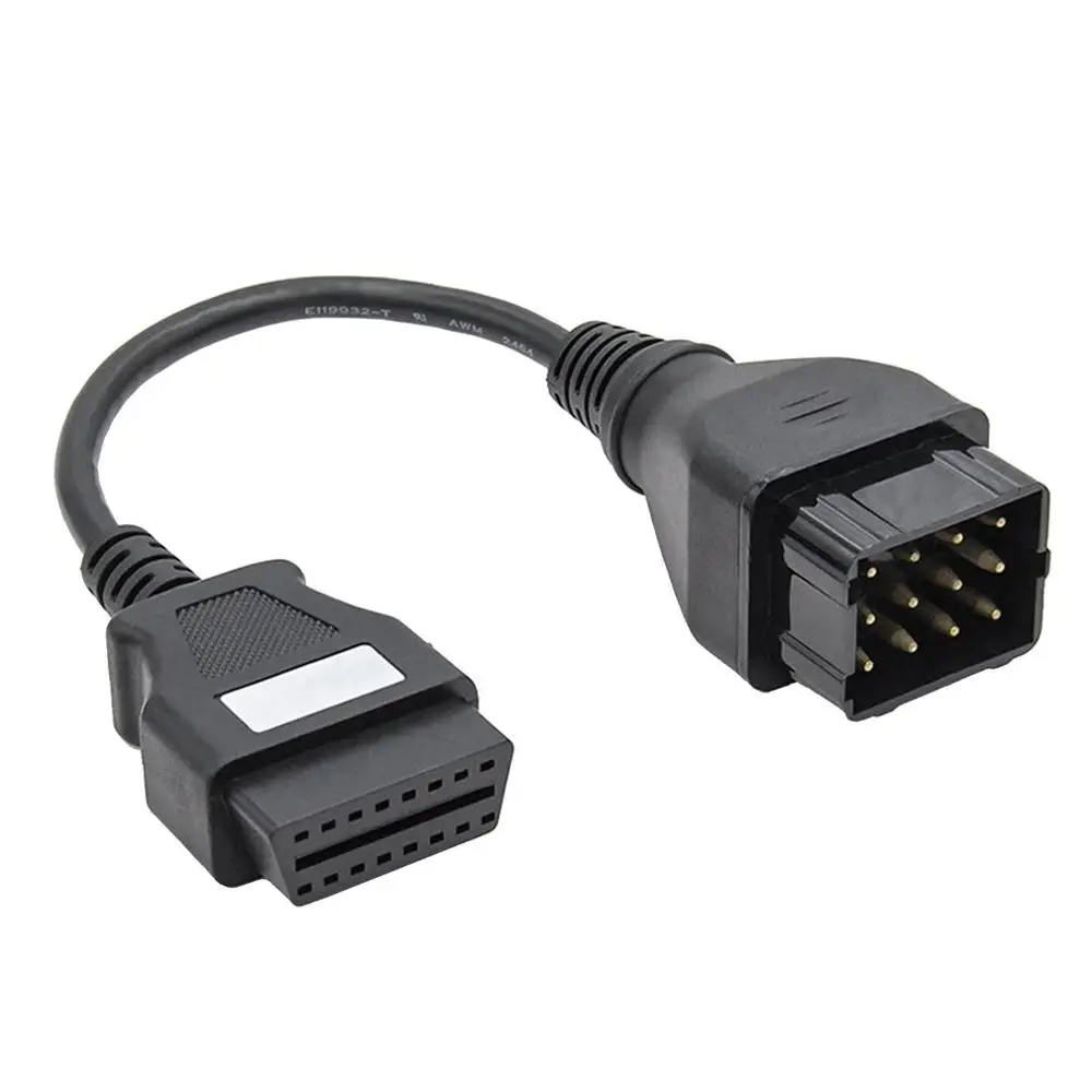 Кабель для тележки адаптер конвертер кабель OBD1 в OBD2 для Renault 12Pin штекер в OBD2 16Pin женский автомобильный диагностический инструмент