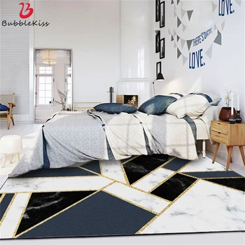 

Bubble Kiss Fashion Rug Carpet Floor Rugs Carpet Bedroom Rug Living Room Geometric Black White Marble Printed Carpet Home Decor