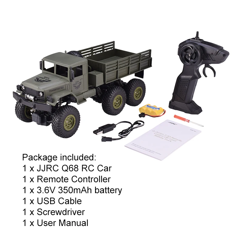 JJRC Q69 1/18 2,4G 4CH 6WD RC автомобиль 130 матовый Радиоуправляемый автомобиль внедорожный военный грузовик автомобиль RTR модель игрушки для мальчиков зеленый/желтый