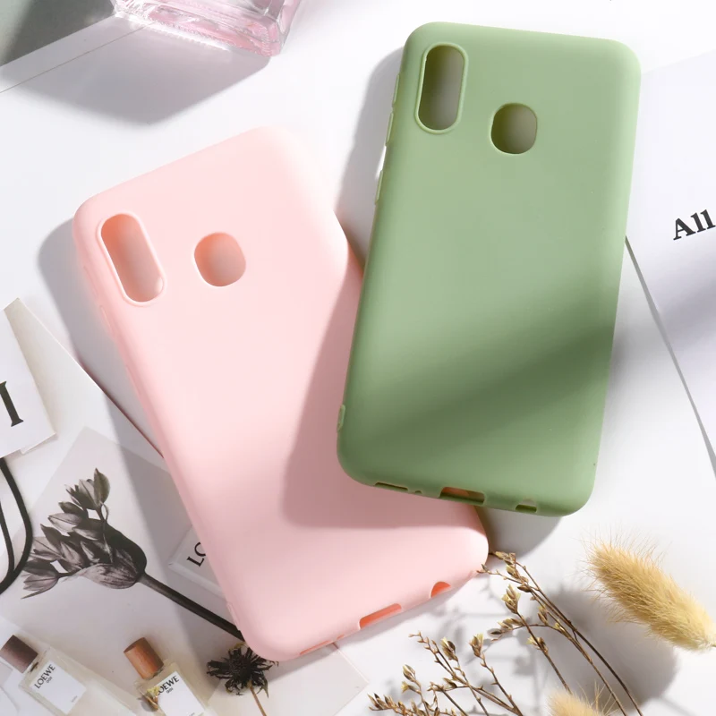 

Candy Color Silicone Case For Samsung Galaxy A20E Soft TPU Case Cover For Samsung Galaxy A60 Note 10 Pro Cover Fundas Coque
