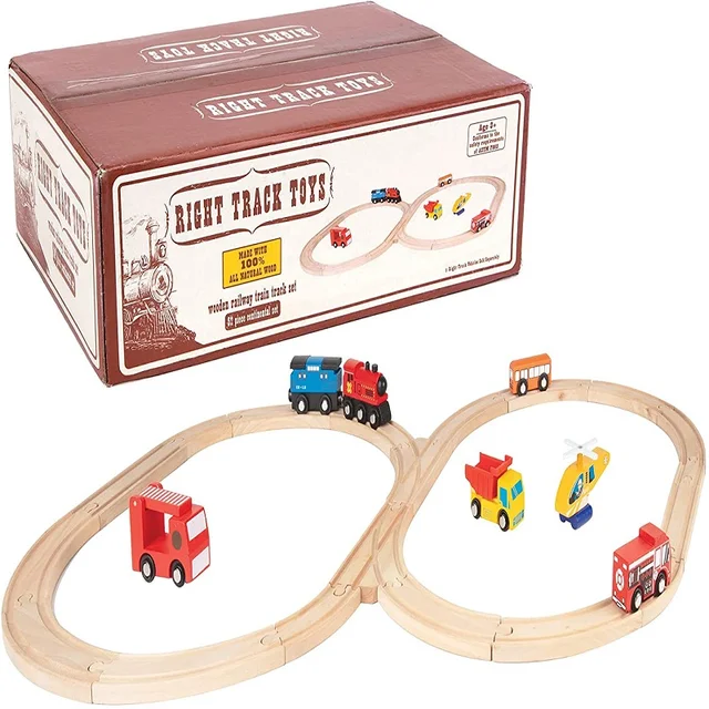 NEW Wooden Train Track Accessories Toys Train Railway Compatible with Wood Trains Wood Tracks Railway with All Brands Trains 5