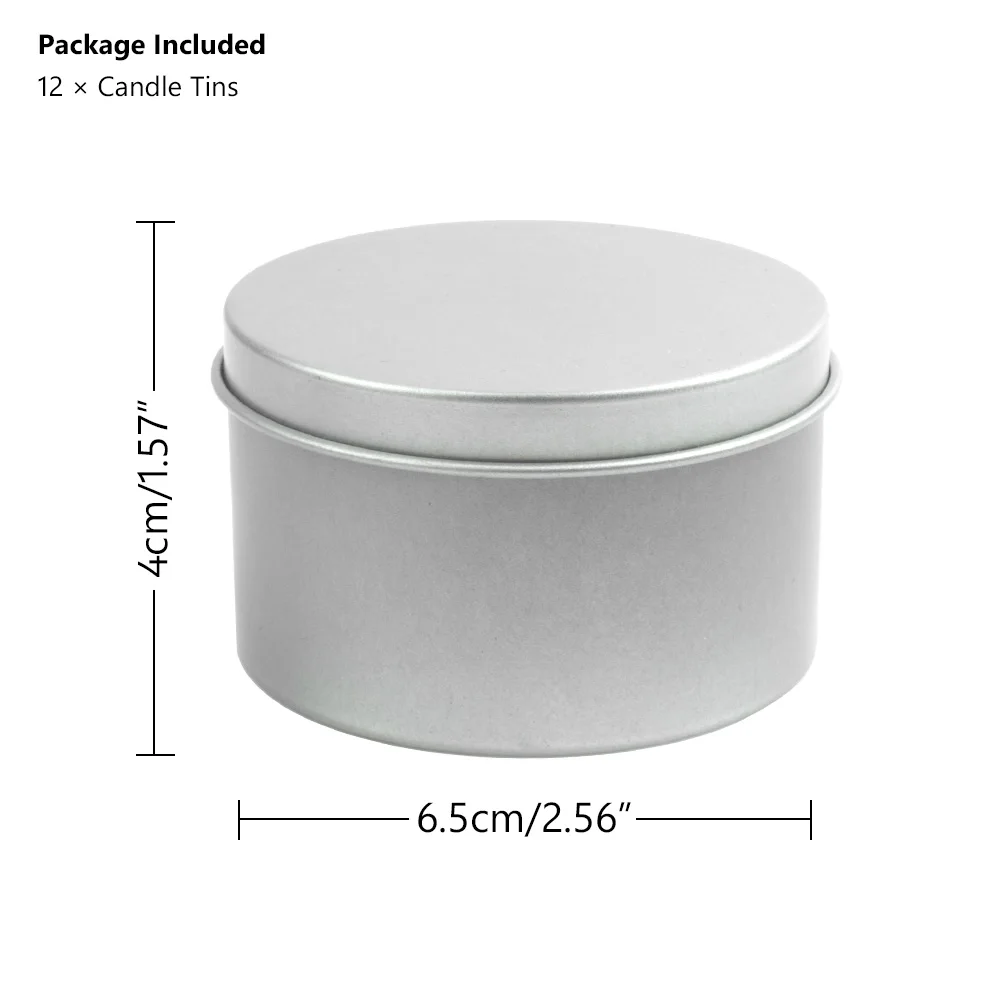 Candle Tin Round Metal Tin Box Candle Tin Aluminum Jar Storage