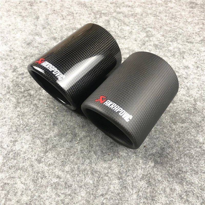 1 шт. Akrapovic Глянцевая углеродная выхлопная крышка и матовая углеродная волокно выхлопные наконечники крышки автомобиля Универсальные выхлопные трубы глушителя чехлы