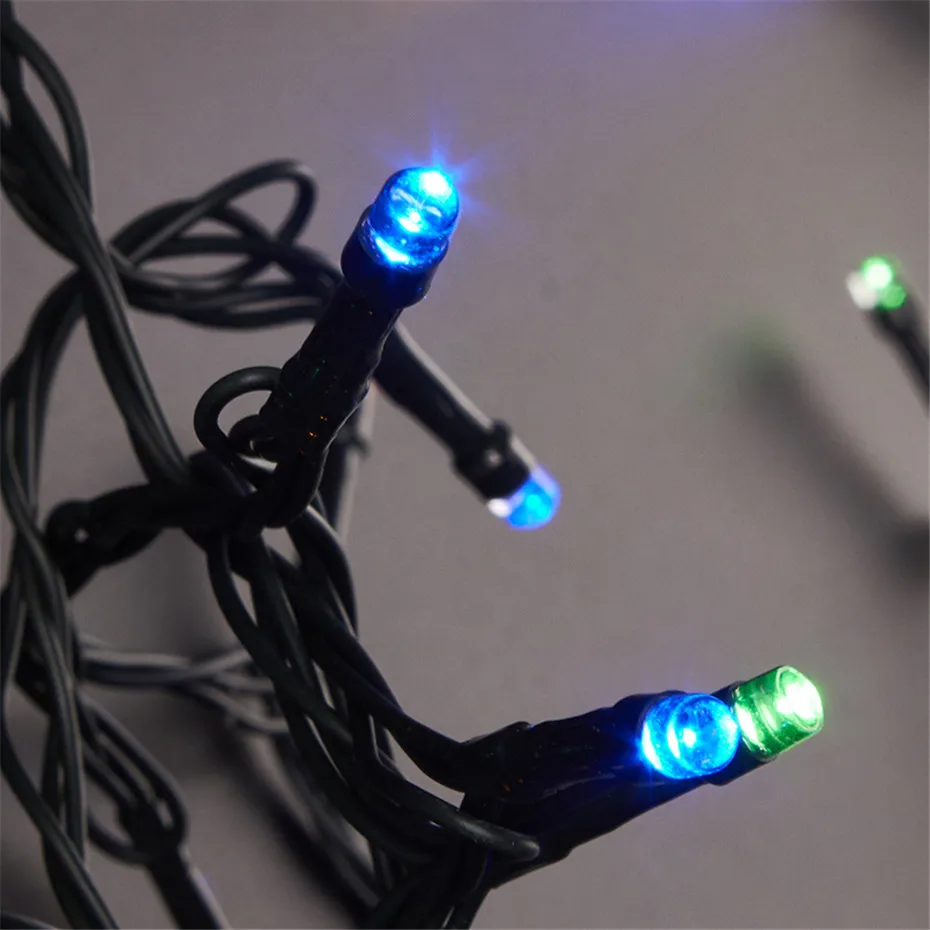 LED Solar Fairy String Light Outdoor Garland Street Lights Decoration Holiday Garland Decorative Festoon for Garden 