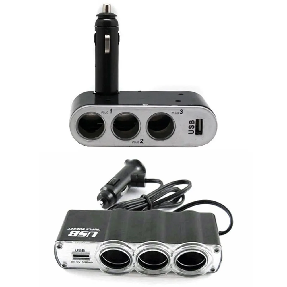 Автомобильный Usb прикуриватель один для трех Usb автомобильный прикуриватель интегрированный 1 отверстие до 3 отверстия мульти-конвертер с отверстиями